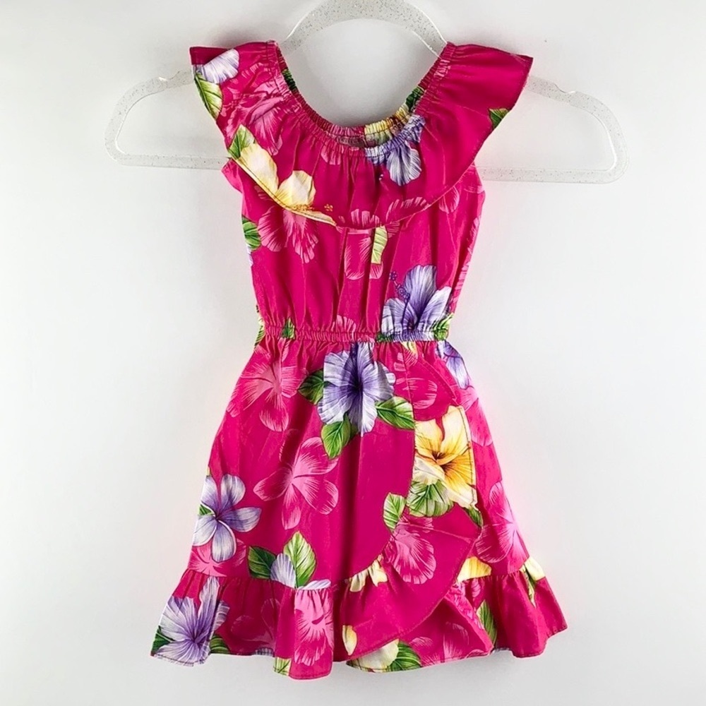 HAWAII STATION | Hawaiian Floral Ruffled Dress